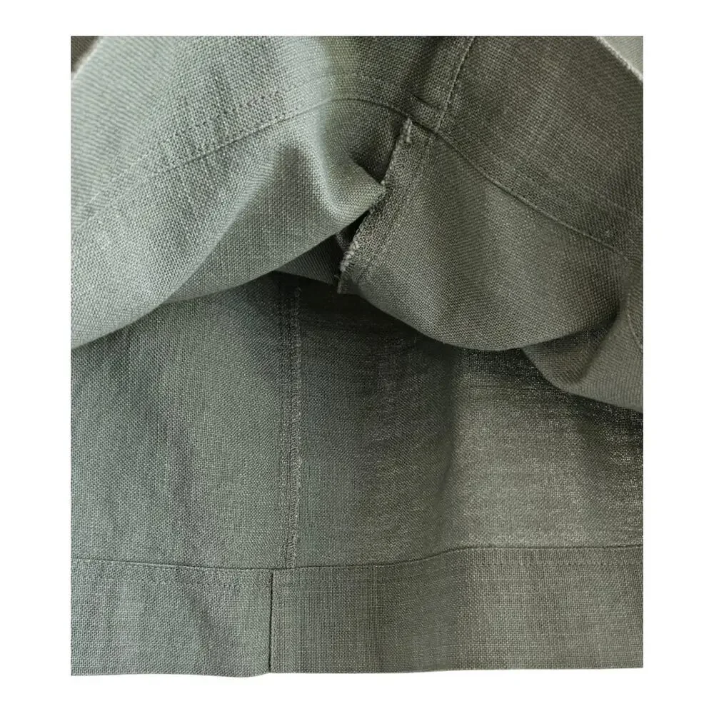 Woolrich Skirt Size 12 Olive Green 100% Cotton Front Pockets